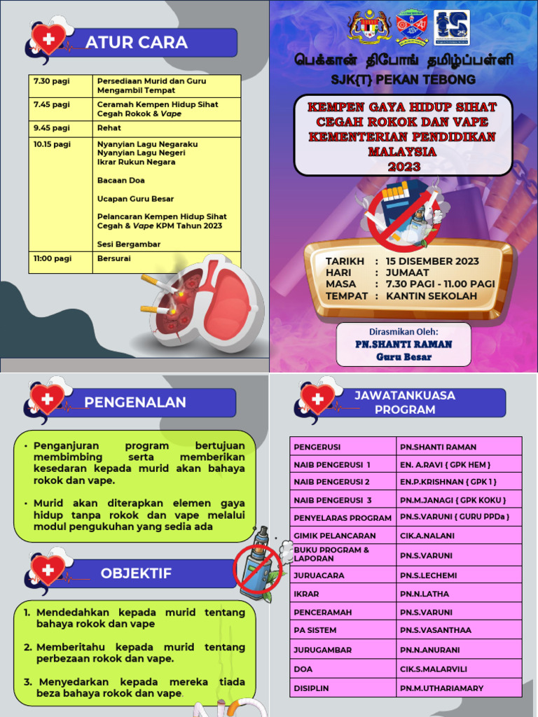 BUKU PROGRAM Kempen Gaya Hidup Sihat Cegah Rokok | PDF