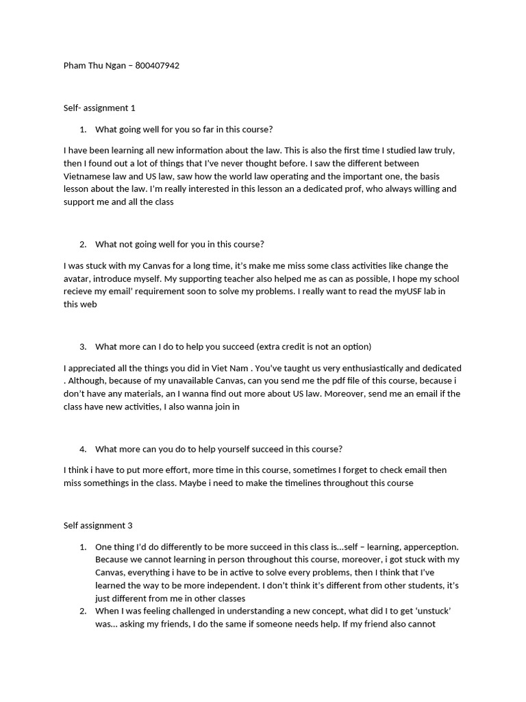 Self assignment law 1 and 3 pdf