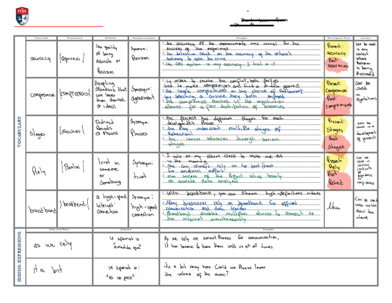 Vocabulary 7 and 8 | PDF | Lexicology | Interpretation (Philosophy)