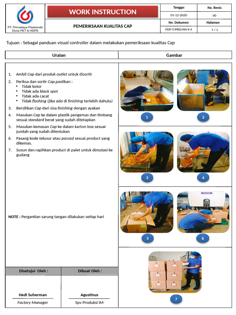 Panduan Pemeriksaan Kualitas Cap | PDF