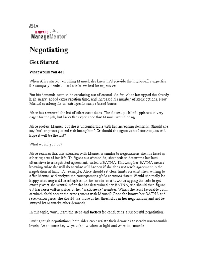 Negotiating | PDF | Negotiation | Bargaining