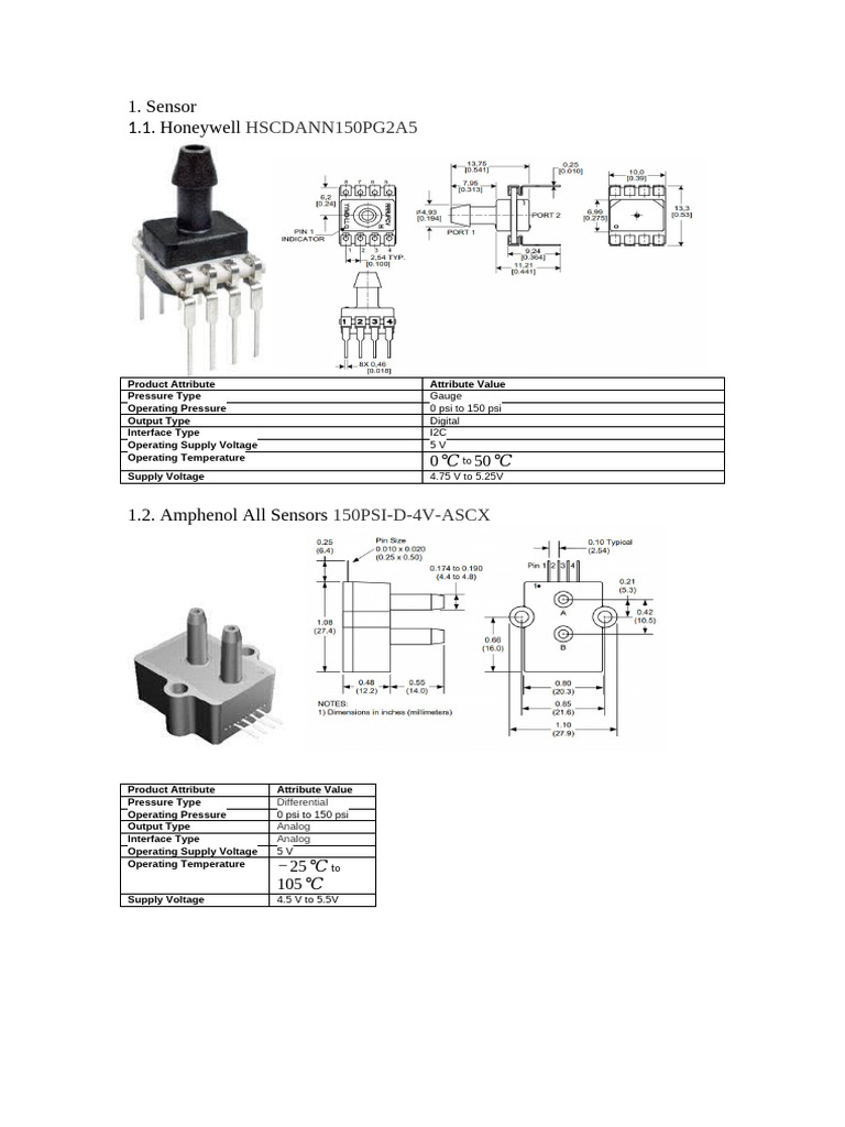 Pressure Sensors and Motor Control ICs | PDF