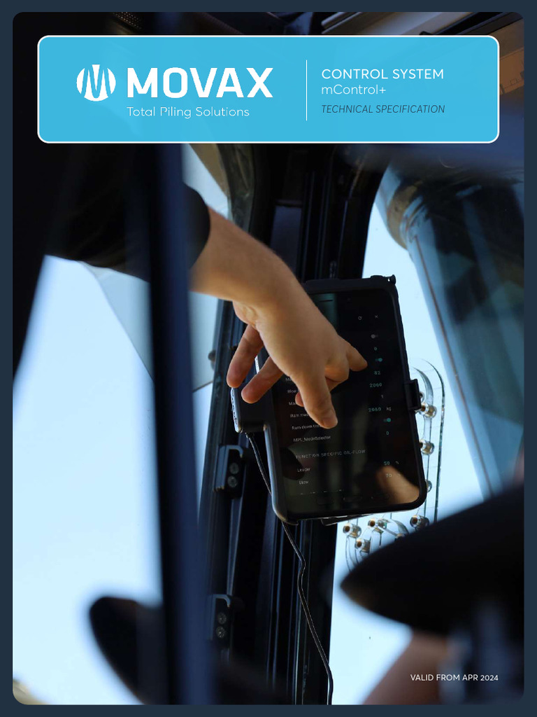 MOVAX mControl+ Excavator Control System | PDF | Automation | Equipment