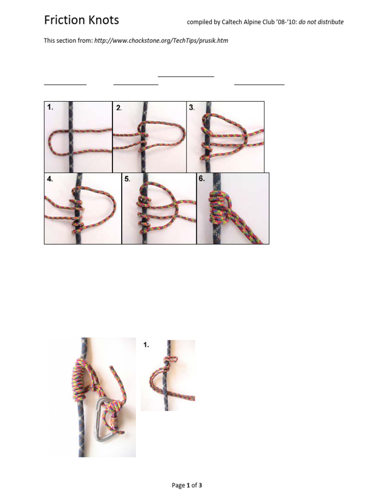 Friction Knots | PDF | Knot | Rope
