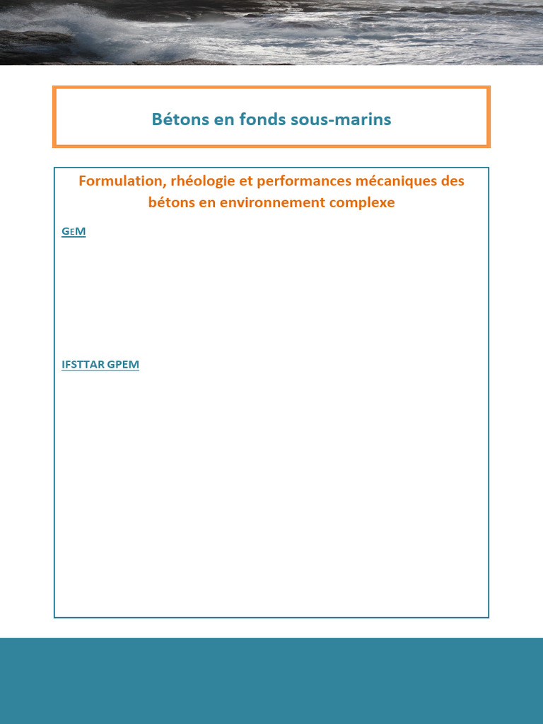 Bétons marins : durabilité et performances | PDF | Béton | Béton armé