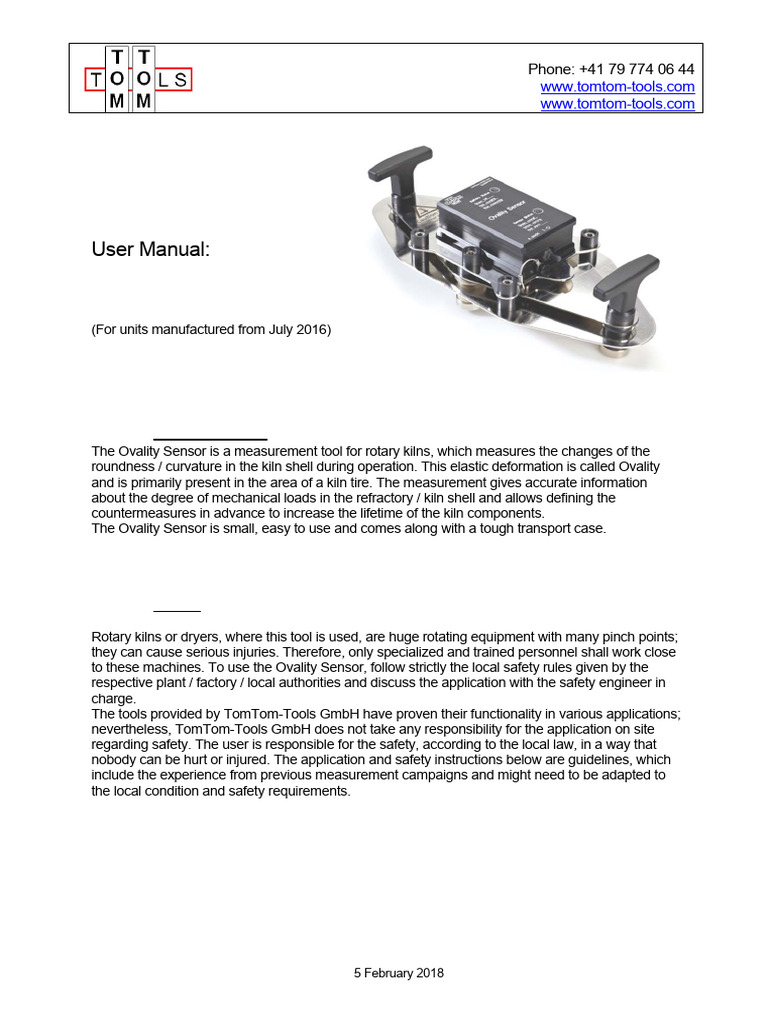 Ovality Sensor II User Manual | PDF | Bluetooth