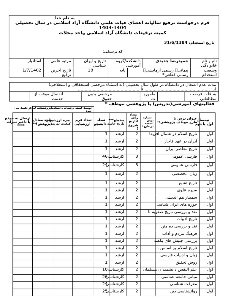 ترفیع 1403 دکتر حمیدرضا جدیدی | PDF