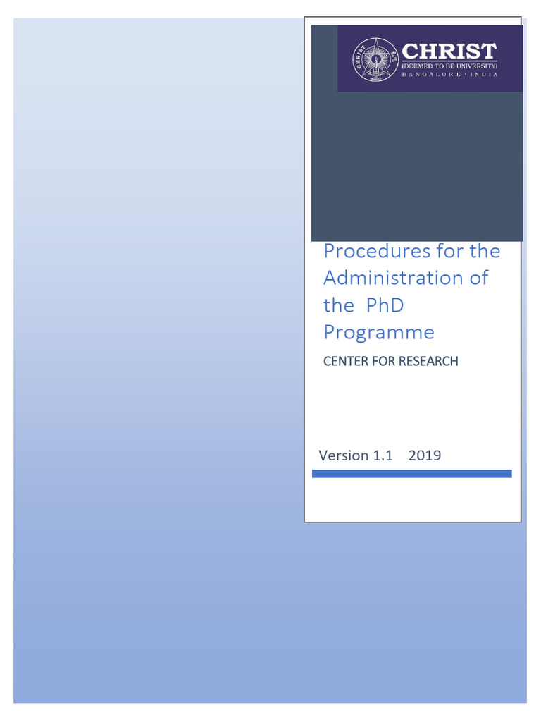 Procedures of PHD Programme - 20210205120643 | PDF | Doctor Of ...