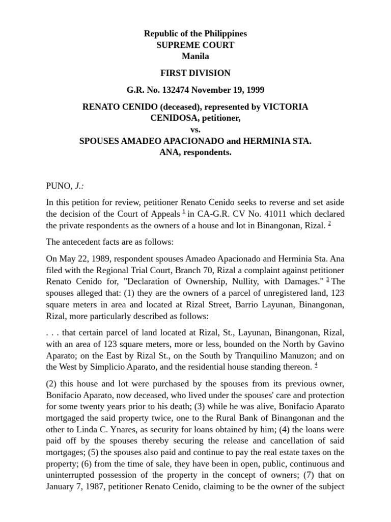 Supreme Court Ruling on Property Ownership | PDF | Complaint | Lawsuit