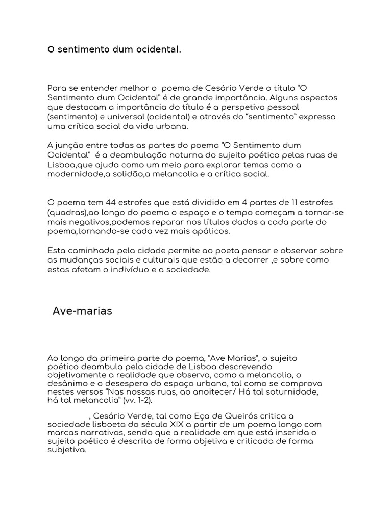 Análise do Poema 