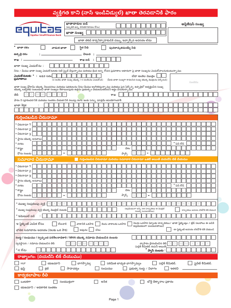 Equitas_AO_Form_Non_Individual_Telugu_proof_809d1477d5 | PDF