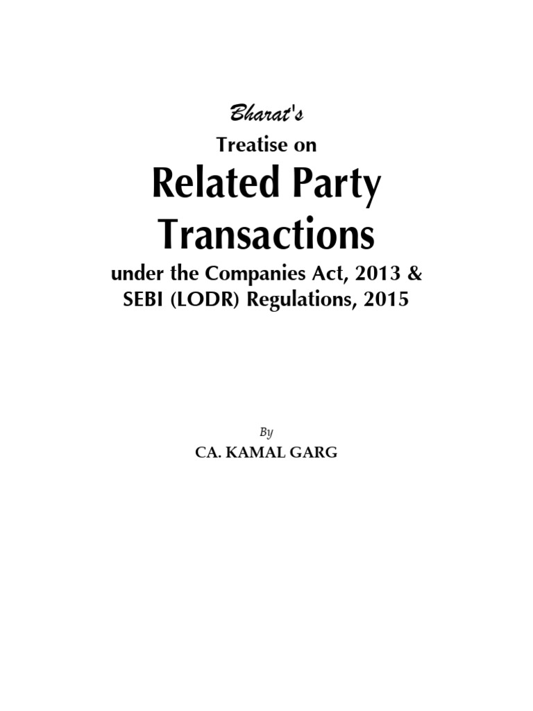 Related Party Transactions Guide | PDF | Guarantee | Loans