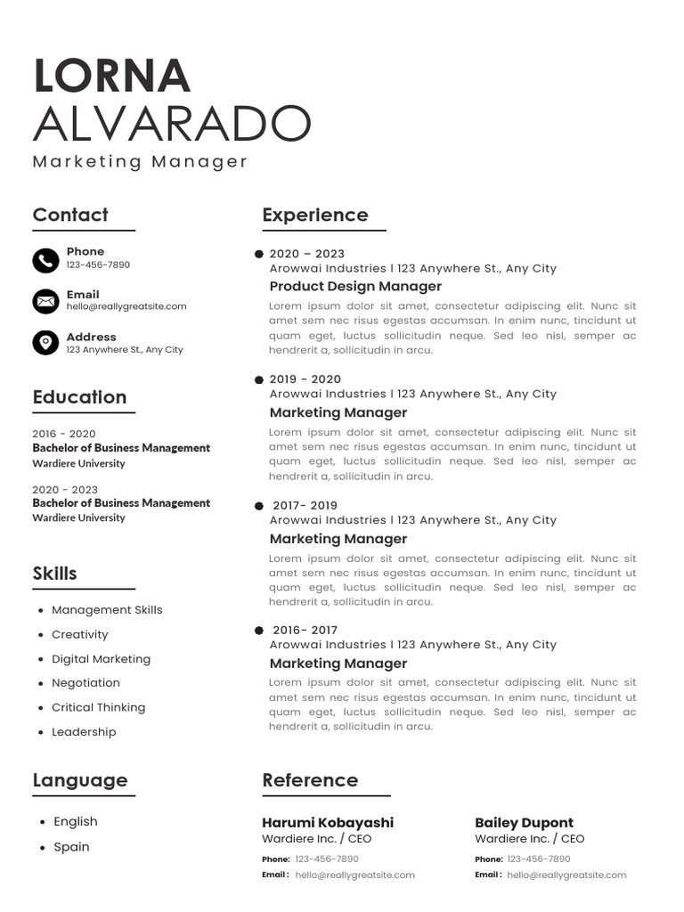 Simple Professional CV Resume (3) | PDF