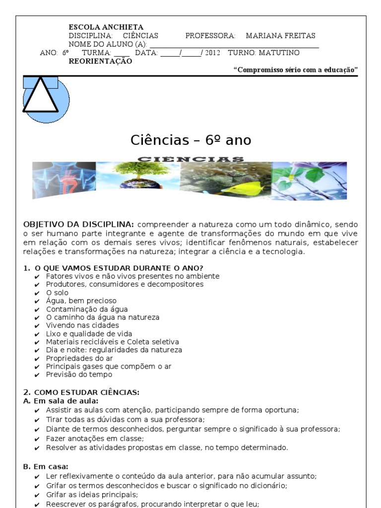 Ciências 6º ano