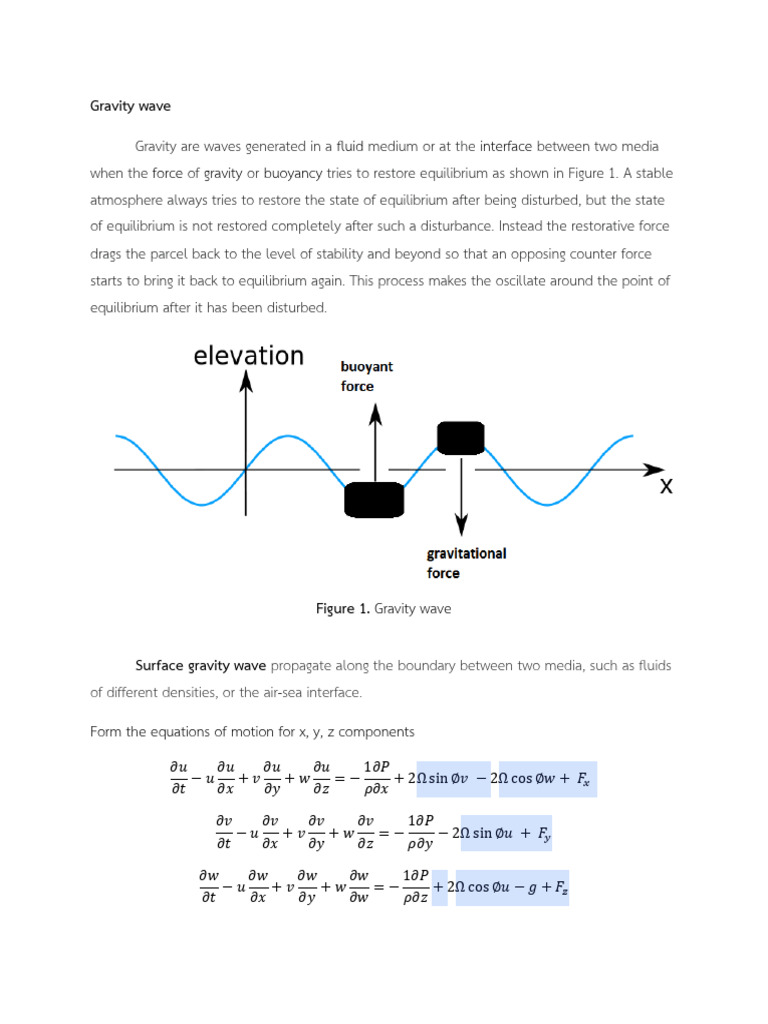 Understanding Gravity Waves in Fluids | PDF | Waves | Mechanical ...