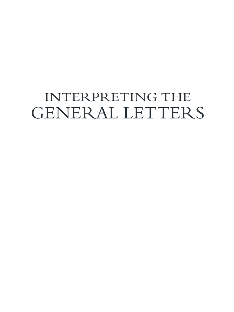 General Letters: Interpreting The | PDF