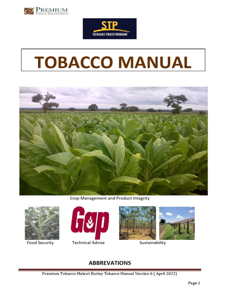 Burley Tobacco Cultivation Manual | PDF | Tobacco