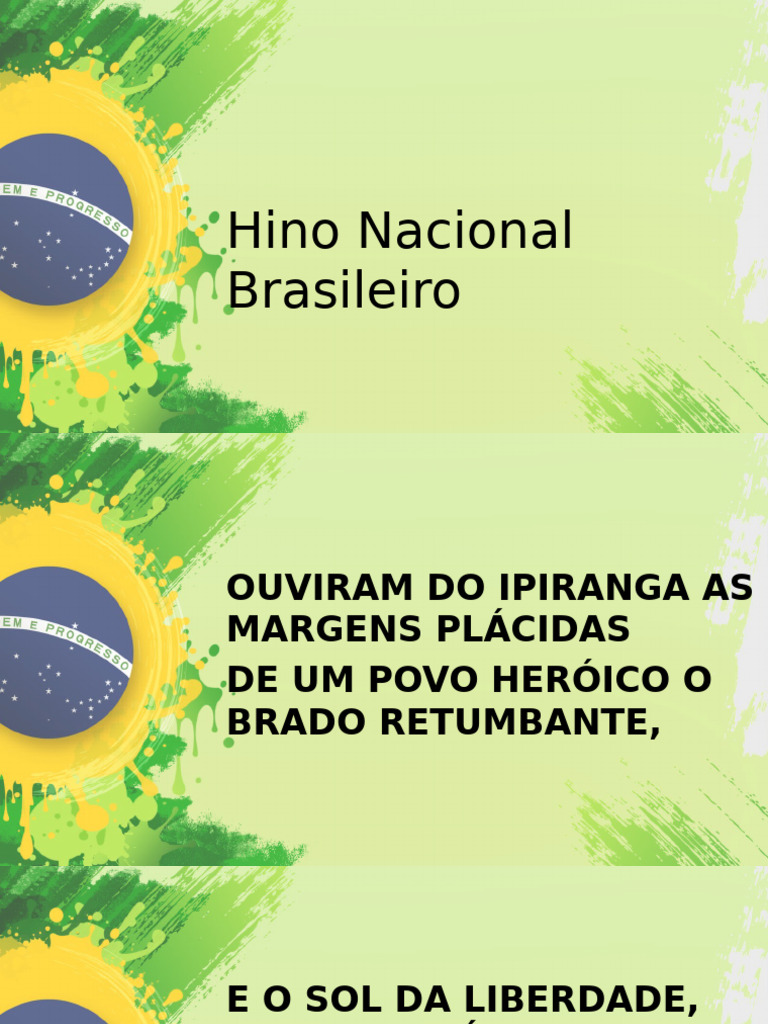 Hino Nacional Brasileiro: Letra e Significado | PDF