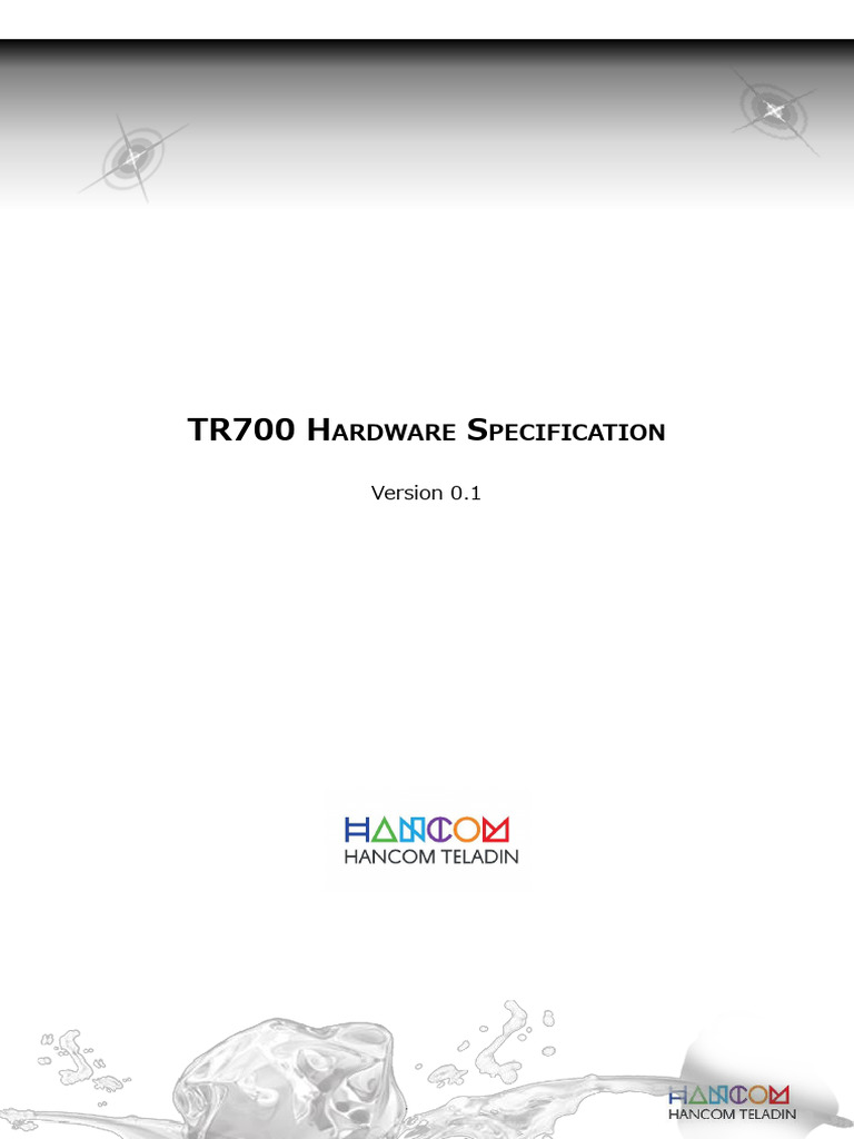 TR700 HW Specification V0.1 | PDF