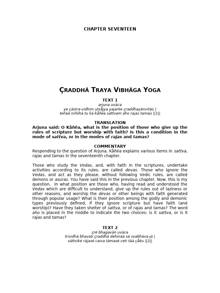 Chapter 17 | PDF | Vedas | Faith