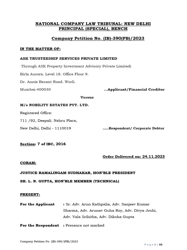 ATS Order | PDF | Debenture | Debt