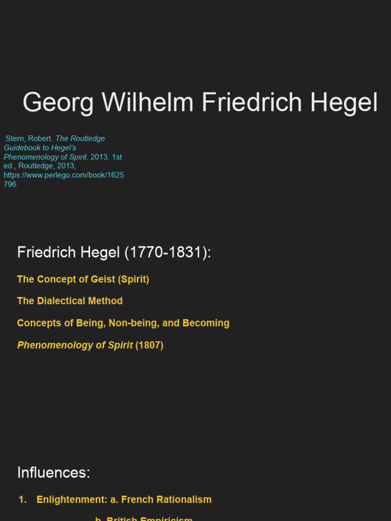 Georg Wilhelm Friedrich Hegel Pdf Georg Wilhelm Friedrich Hegel