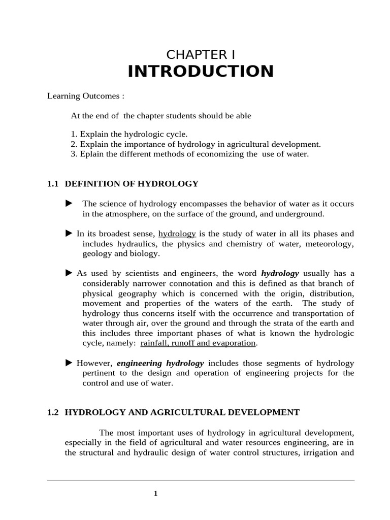 Hydrology's Role in Agriculture and Water Management | PDF | Hydrology ...