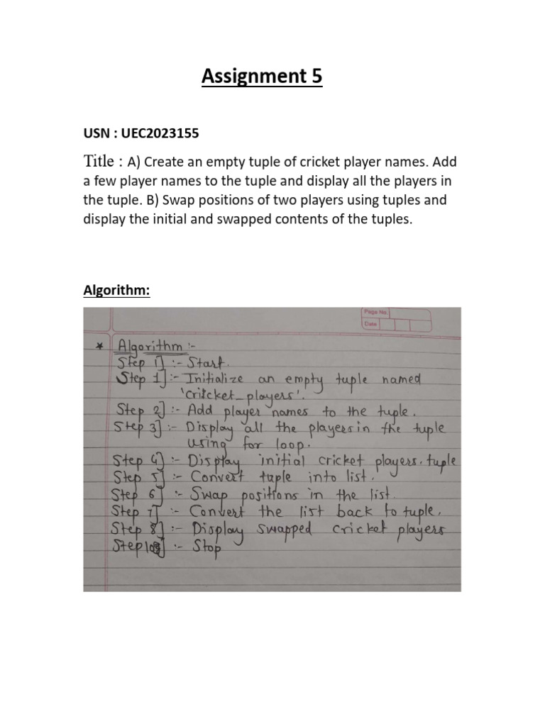 UEC2023155 - Assignment 5 | PDF