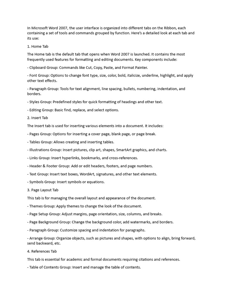 use-of-each-ms-word-2007-tab-pdf-microsoft-word-software