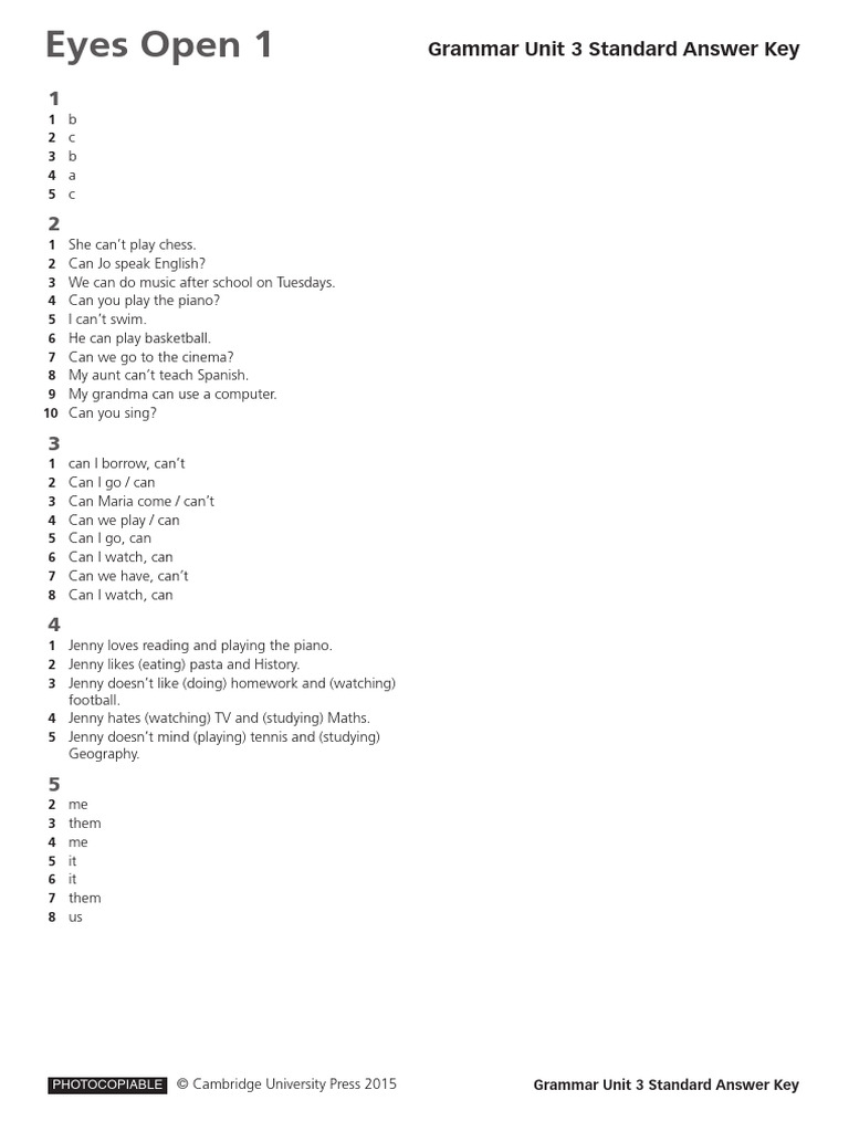 Impulse 3 Unit 3 Answer Key | PDF