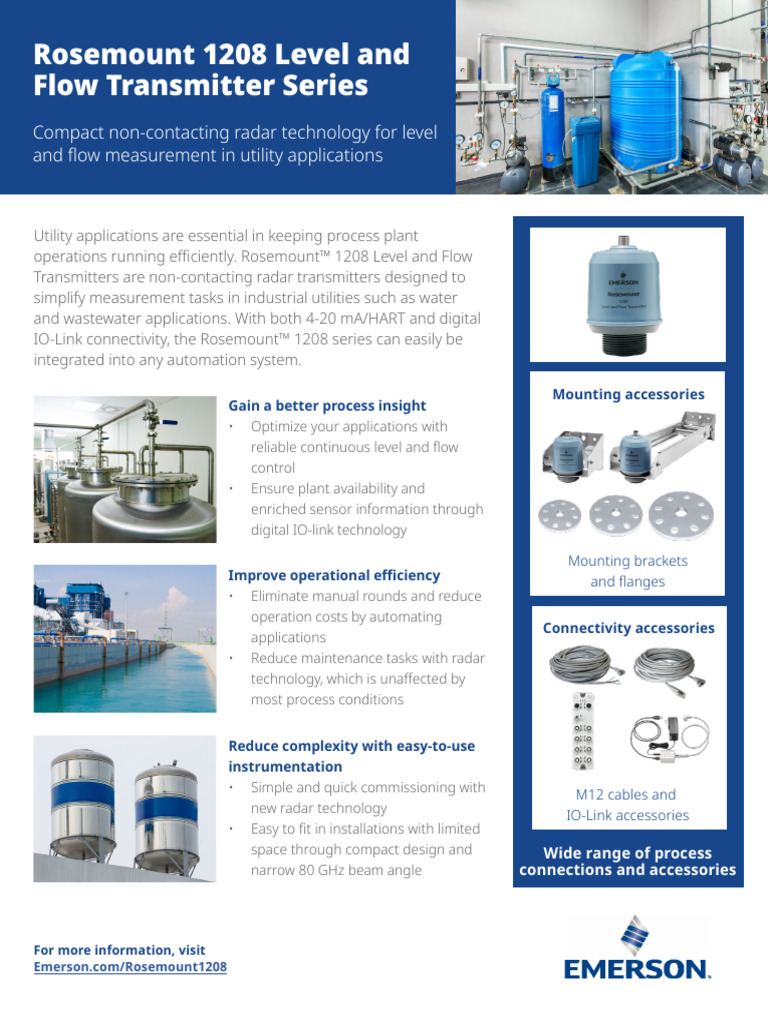 Flyer Rosemount 1208 Level Flow Transmitter Series en 8724466 | PDF ...