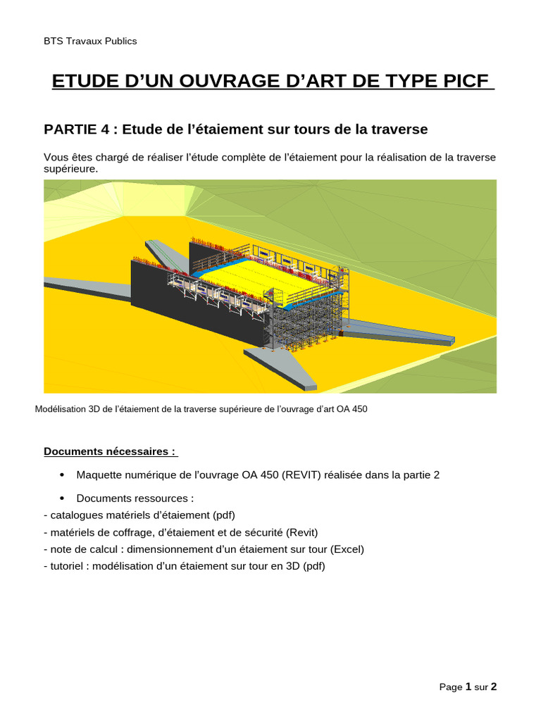 Étude de l'étaiement pour ouvrage d'art | PDF