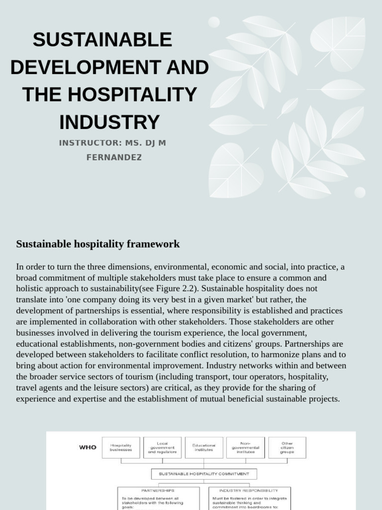 Sustainable Hospitality Practices Guide | PDF | Sustainability | Tourism