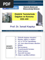 Elektrik Tesislerinde Dağıtım Ve Koruma