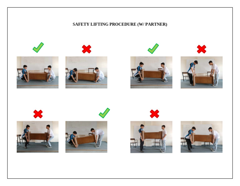 Safety Lifting Procedure with Partner | PDF