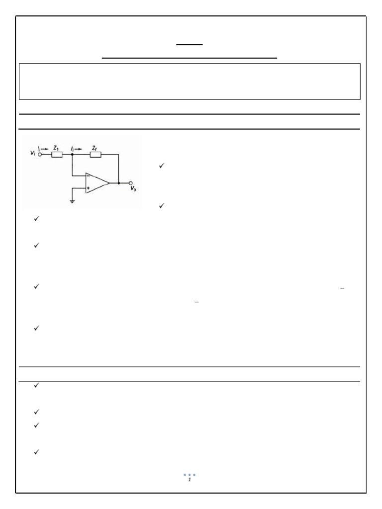 Unit 2 LIC | PDF | Operational Amplifier | Amplifier