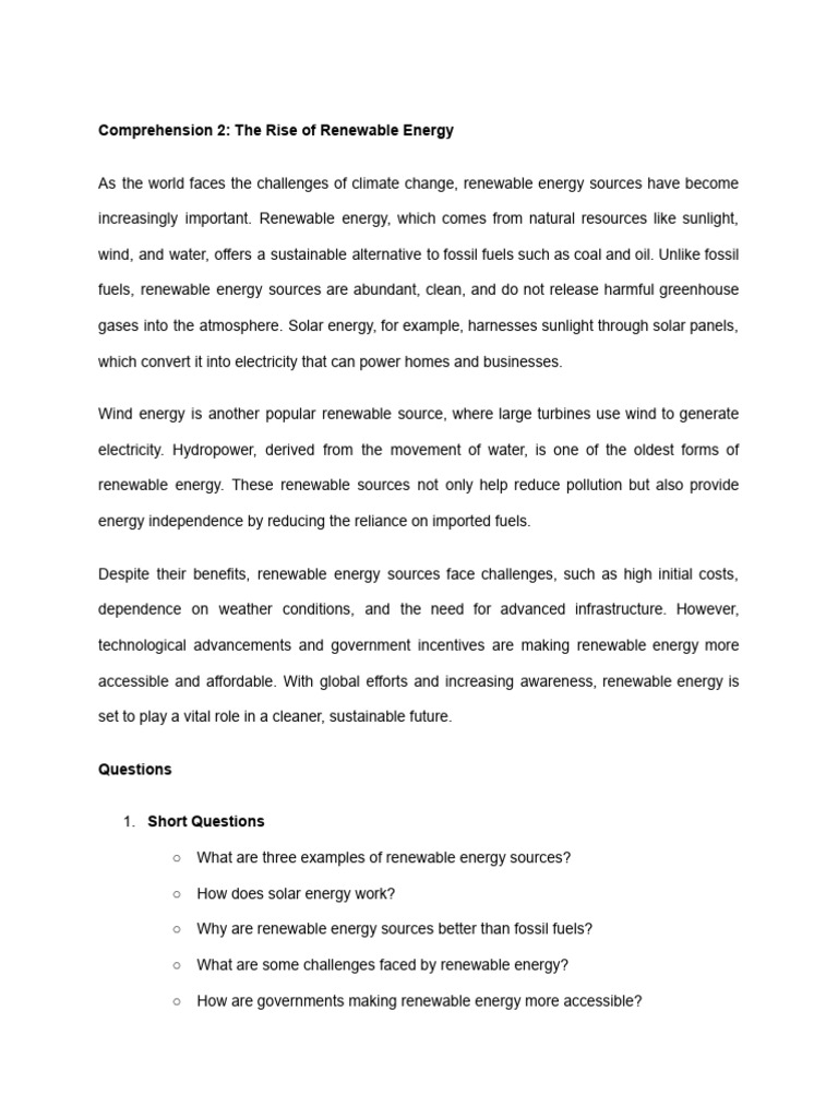 The Rise of Renewable Energy | PDF | Renewable Energy | Energy Development