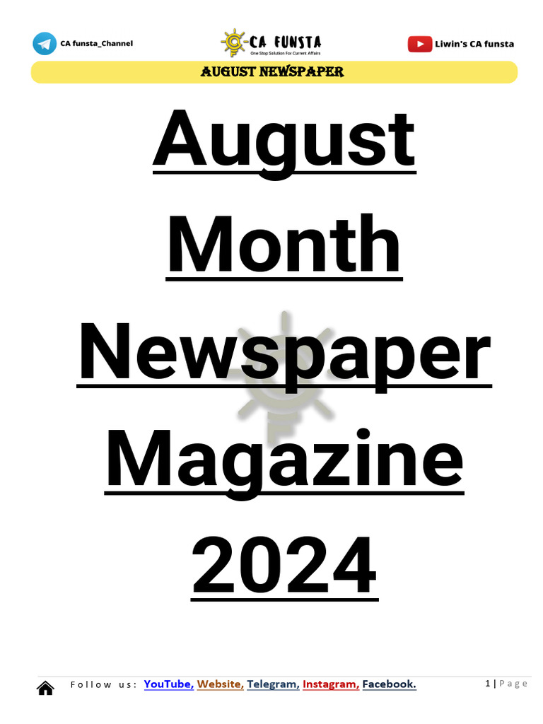 August 2024 News Highlights | PDF | Inflation