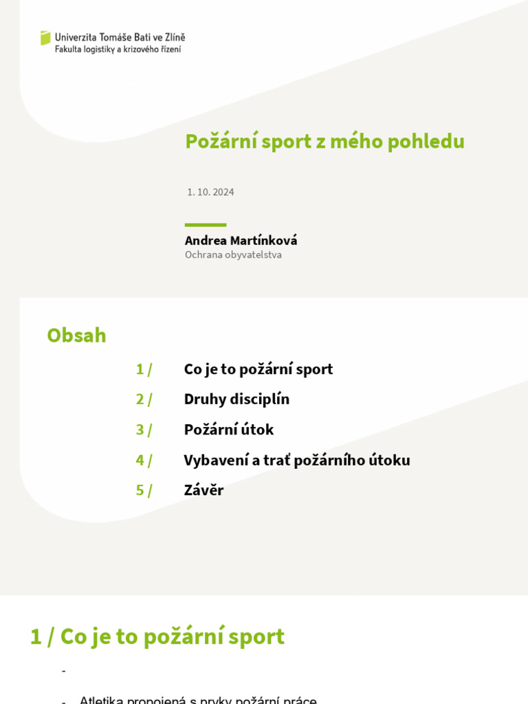 Požární Sport Z Mého Pohledu | PDF