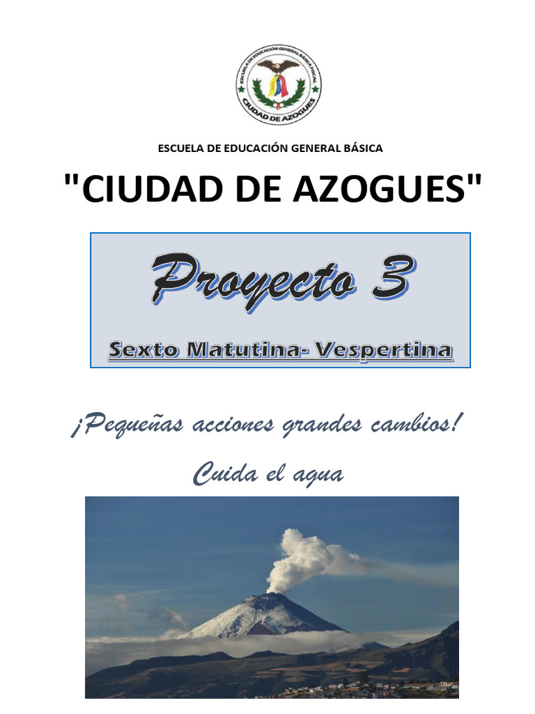 PROYECTO 3 Cuidado Del Agua | PDF | Agua | El ciclo del agua