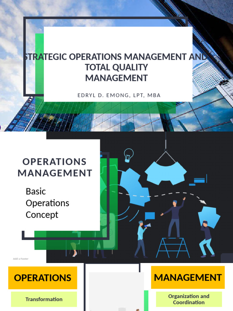 Operations and Quality Management Guide | PDF | Goods | Business Economics