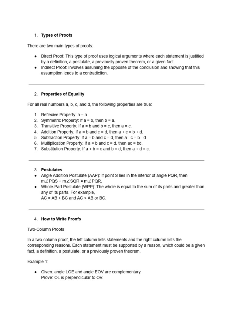 (Geometry) Writing Proofs | PDF | Mathematical Proof | Axiom