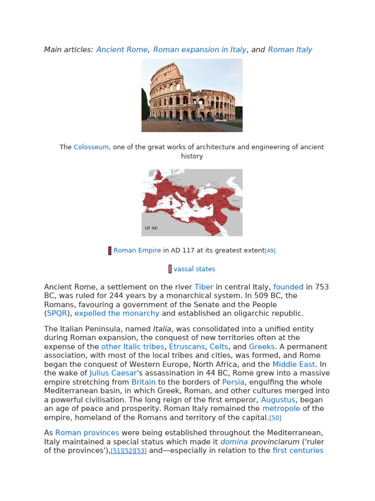 Ancient Rome: Empire and Legacy | PDF