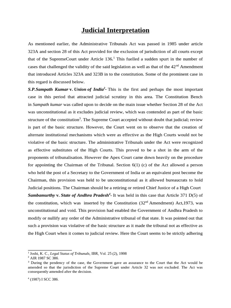 Judicial Review and Administrative Tribunals | PDF | Supreme Court Of ...