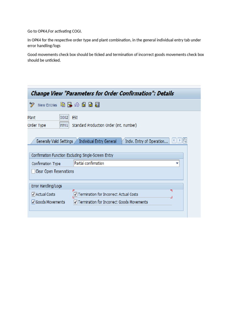 OPK4 Activation for COGI Settings | PDF