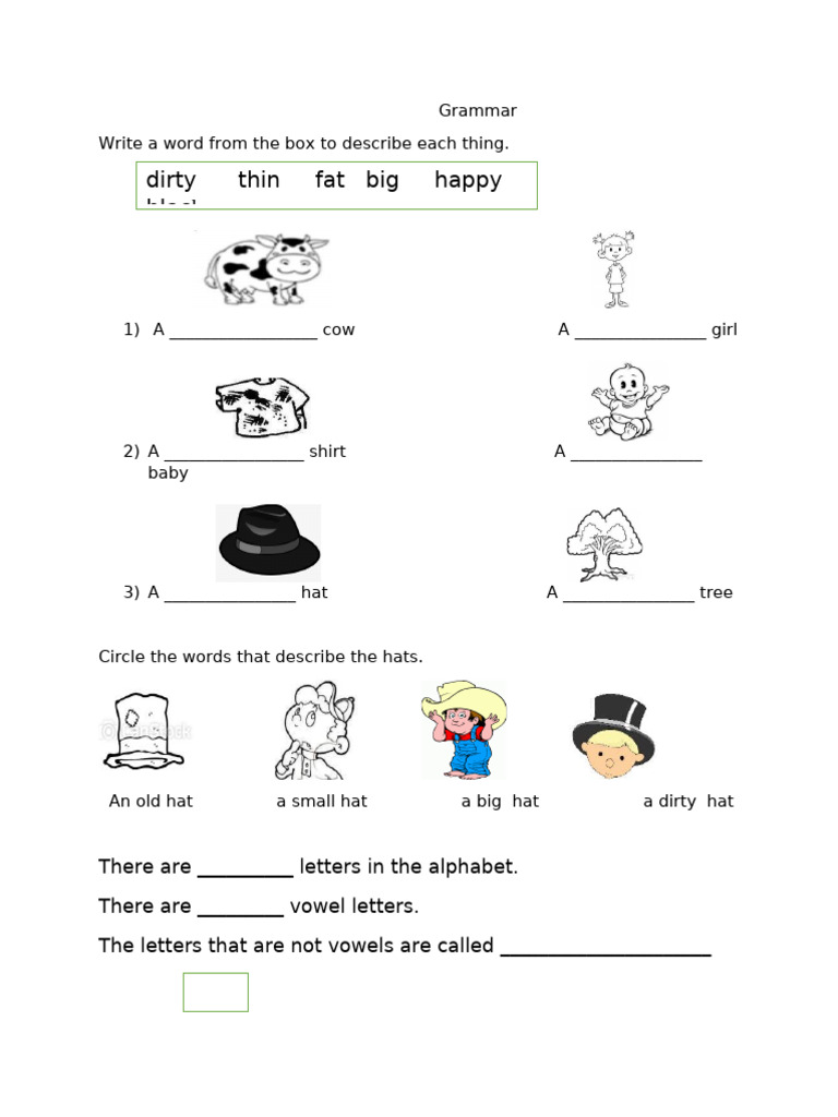 Adjectives Activity 2 | PDF
