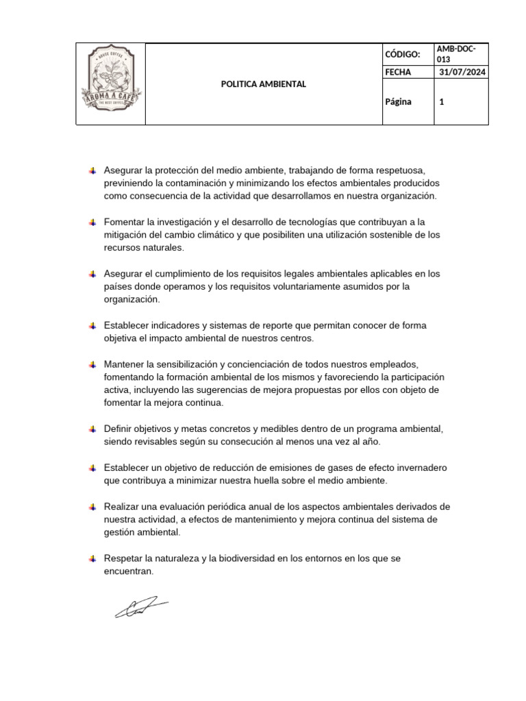Politica de Ambiental | PDF