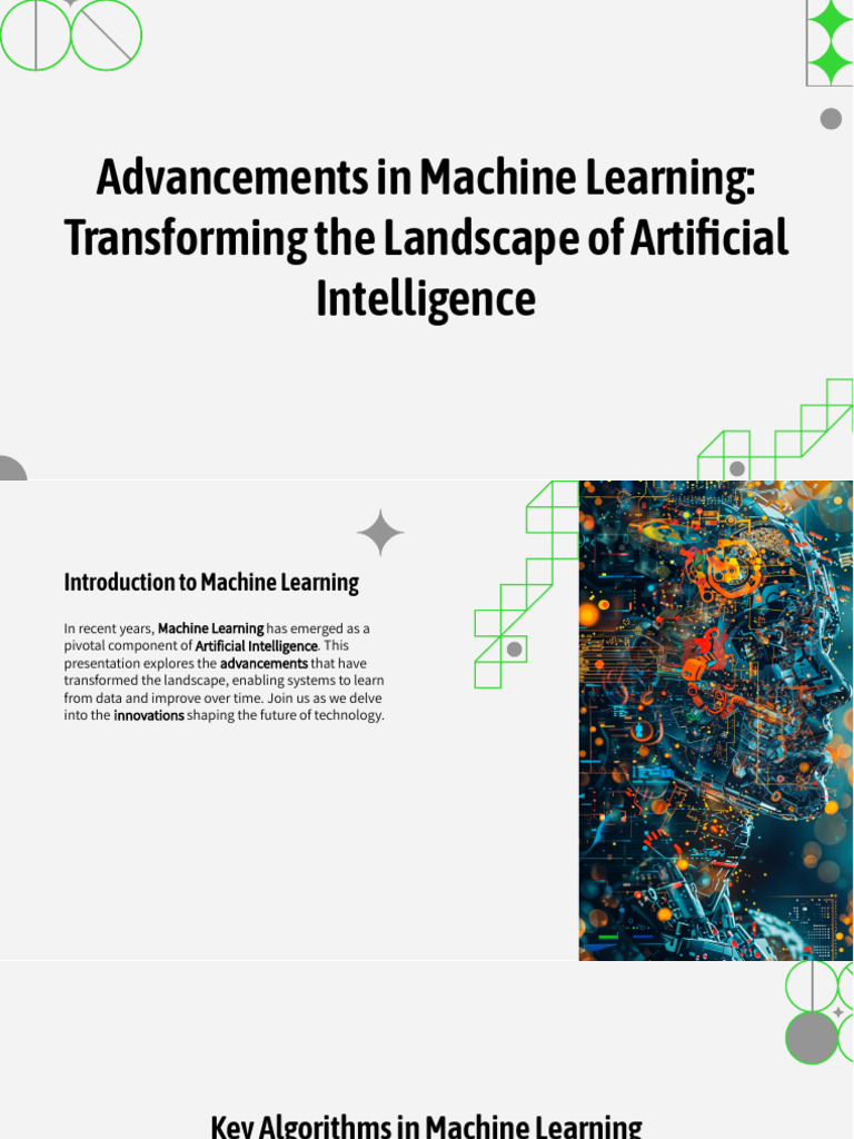 Slidesgo Advancements in Machine Learning Transforming The Landscape of ...