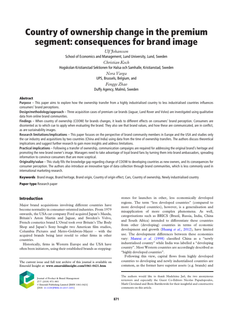 10 1108 - JPBM 10 2017 1651 | PDF | Brand | Stereotypes