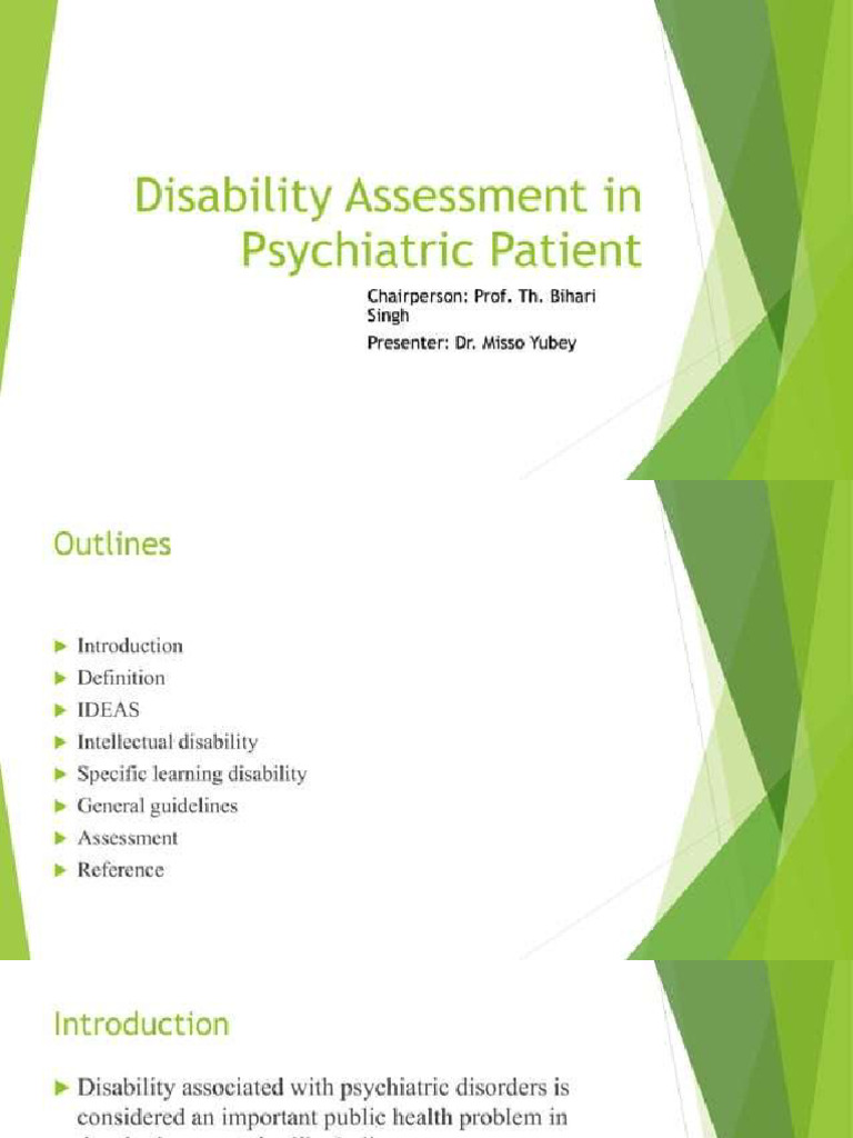 Disability assessment pdf
